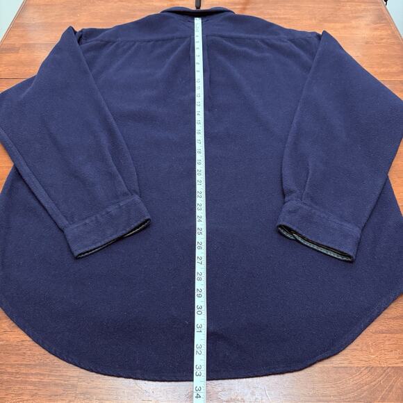 Vtg Tommy Hilfiger Wool Blend Blue Button Down Shirt Pocket Crest Men's XL - Picture 12 of 12